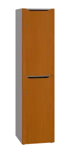 DOMINOU 42 úložná skříň 2-boxová, 1817x450x400 mm, korpus šedý, dvířka třešeň šumavská